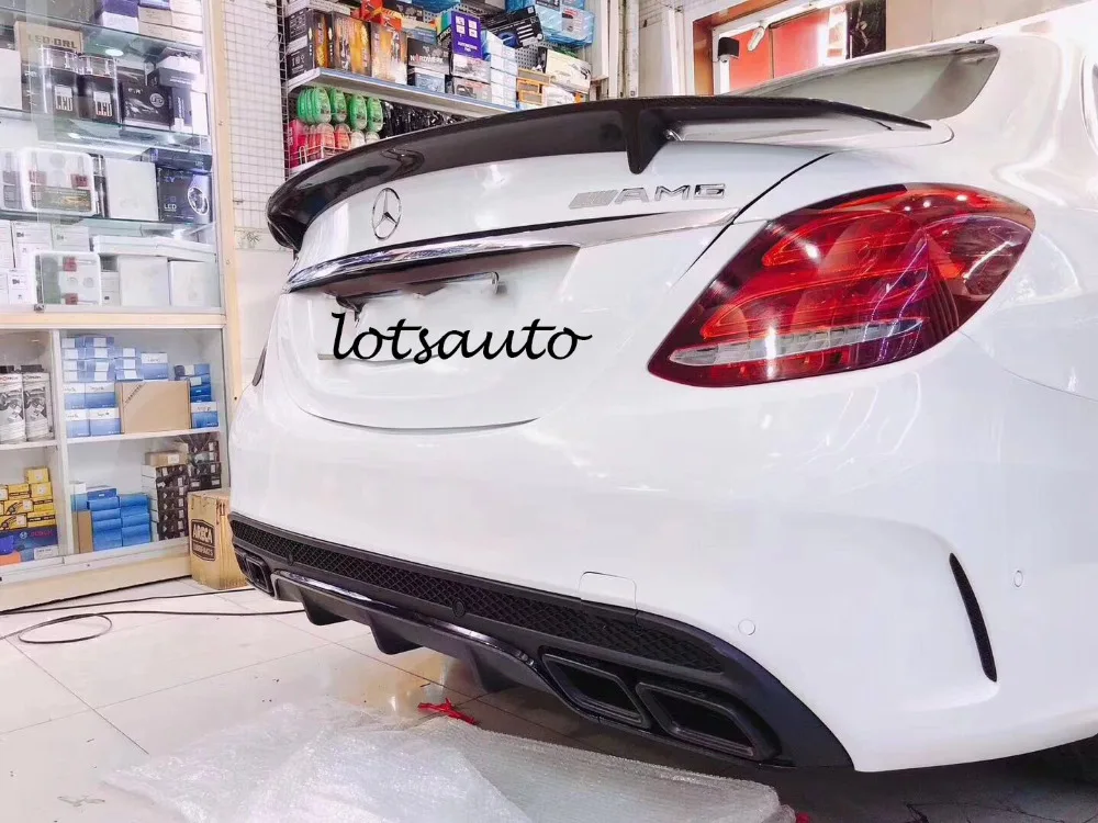 Новый RT W205 2 двери спойлер из углеродного волокна для BENZ Estilo Fibra De Carbono Traseira Tronco
