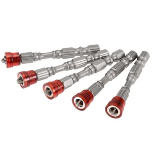 Набор насадок для отвертки, 5 шт., 65 мм, с магнитной головкой, 14 дюйма, с противоскользящим шестигранным хвостовиком, для электроинструментов