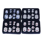 15 шт. фарфоровая чайная чашка набор Цветочная посуда кухонный кукольный домик мебель игрушки для детей 1:12 МИНИАТЮРНЫЙ 4 узора