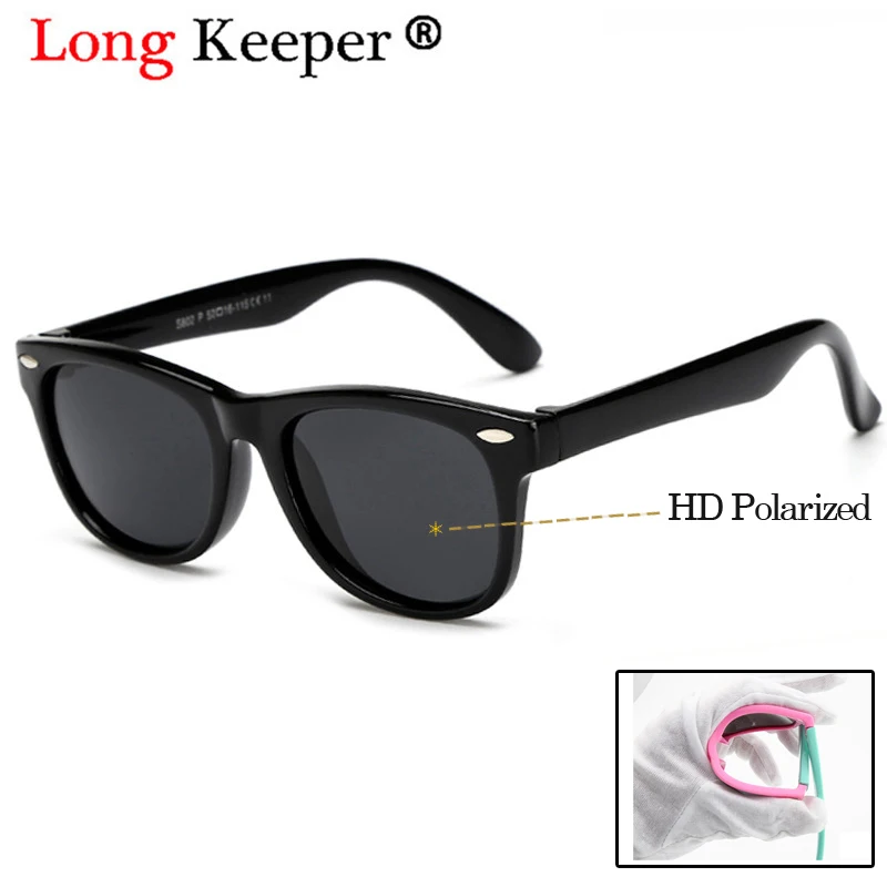 

LongKeeper Polarized Sunglasses Kids Boys Girls Baby Children Sun Glasses Safty Eyewears Eyeglasses Clear Len UV400 Platic Frame