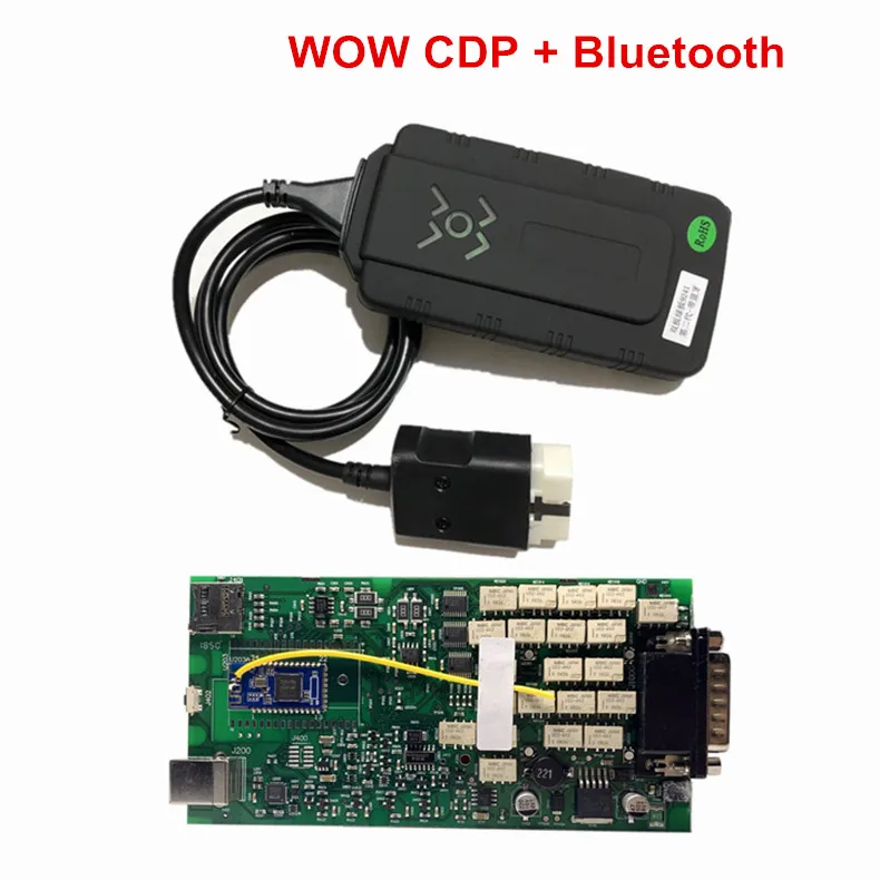 WOW with bluetooth Новейший Bluetooth,1 keygen зеленый одноплатный tcs obd2 сканер OBDIICAT-TCS автомобиля грузовика диагностический инструмент код ридер Multidiag - Цвет: WOW with bluetooth