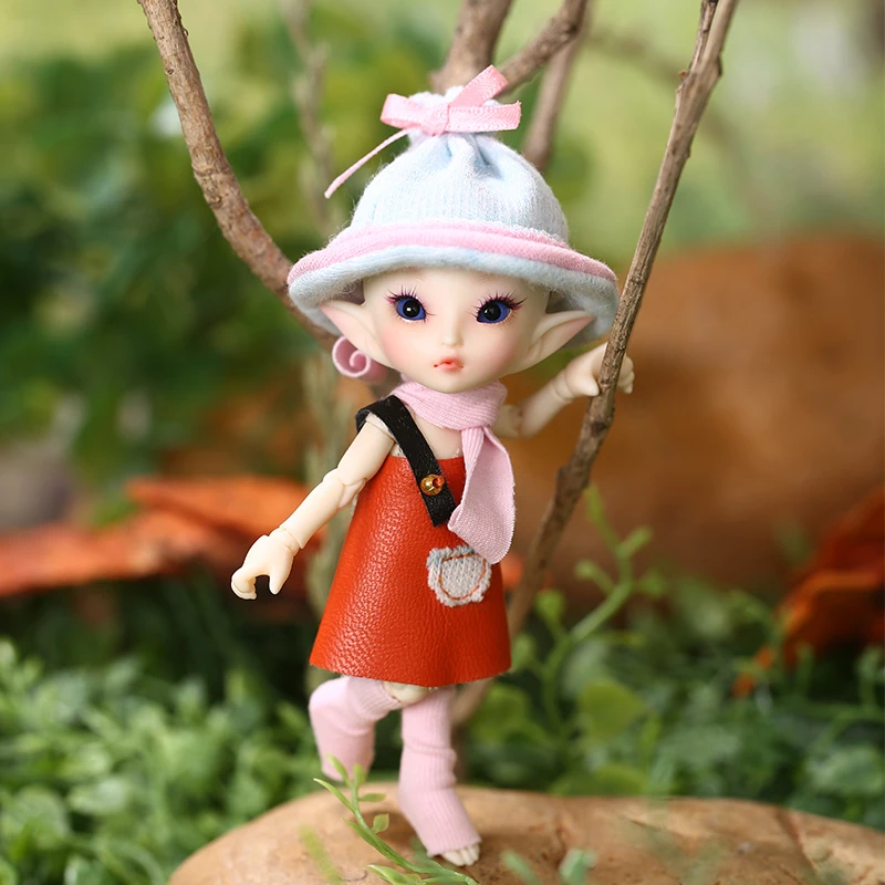 Кукла сказочная FL Realpuki Roro BJD 1/13 розовая со смайликом игрушки для девочек
