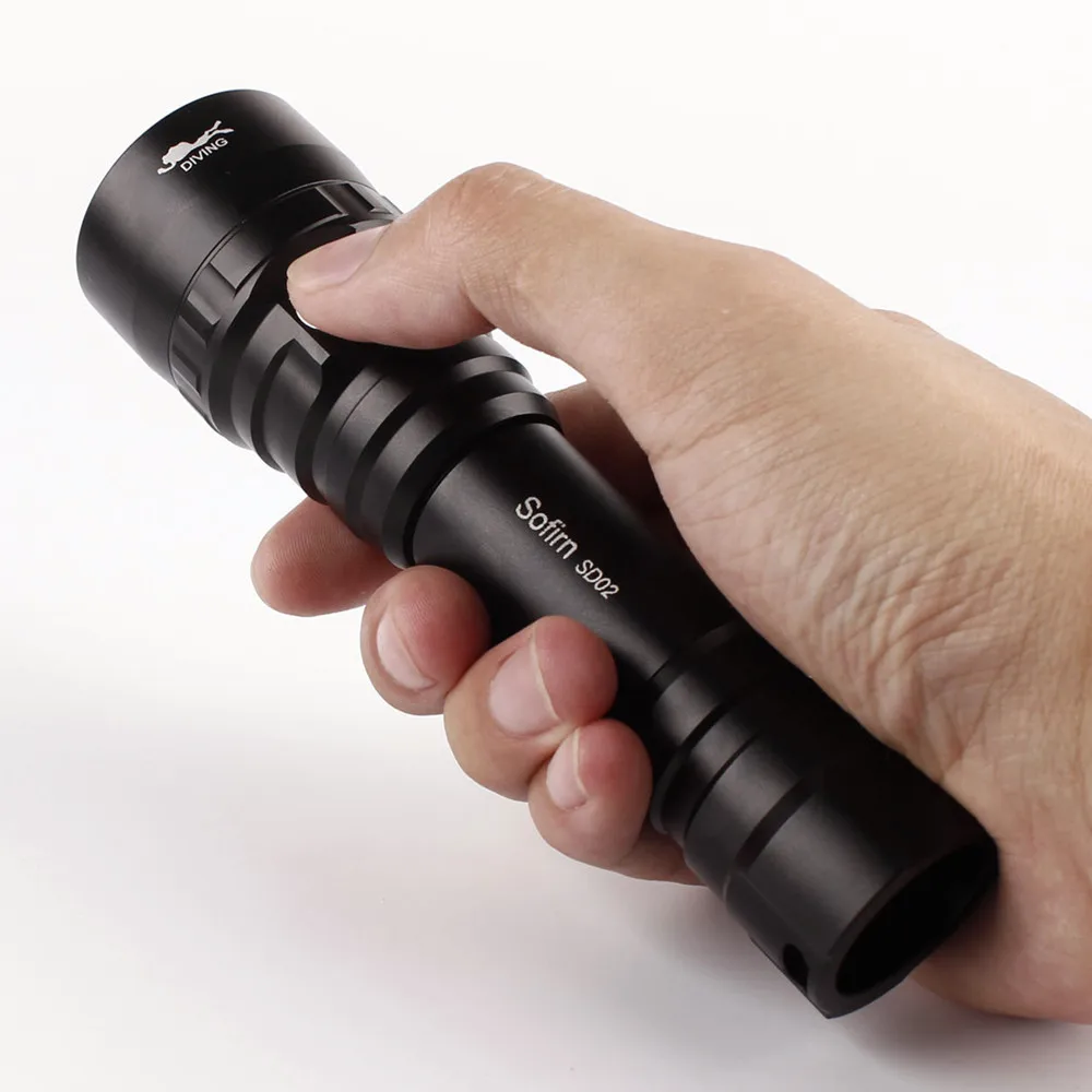 Sofirn SD02 профессиональный подводный фонарик 18650 мощный погружной светильник Cree XPL 1050lm светодиодный светильник подводный поисковый светильник фонарь