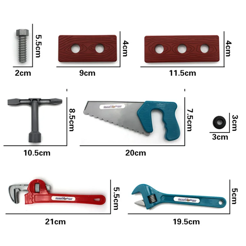 

22pcs /set Children Builders Plastic Pretend Play Simulation Toolkit Classic Tool Toys Repair Tools Toys Accessories Baby Gifts