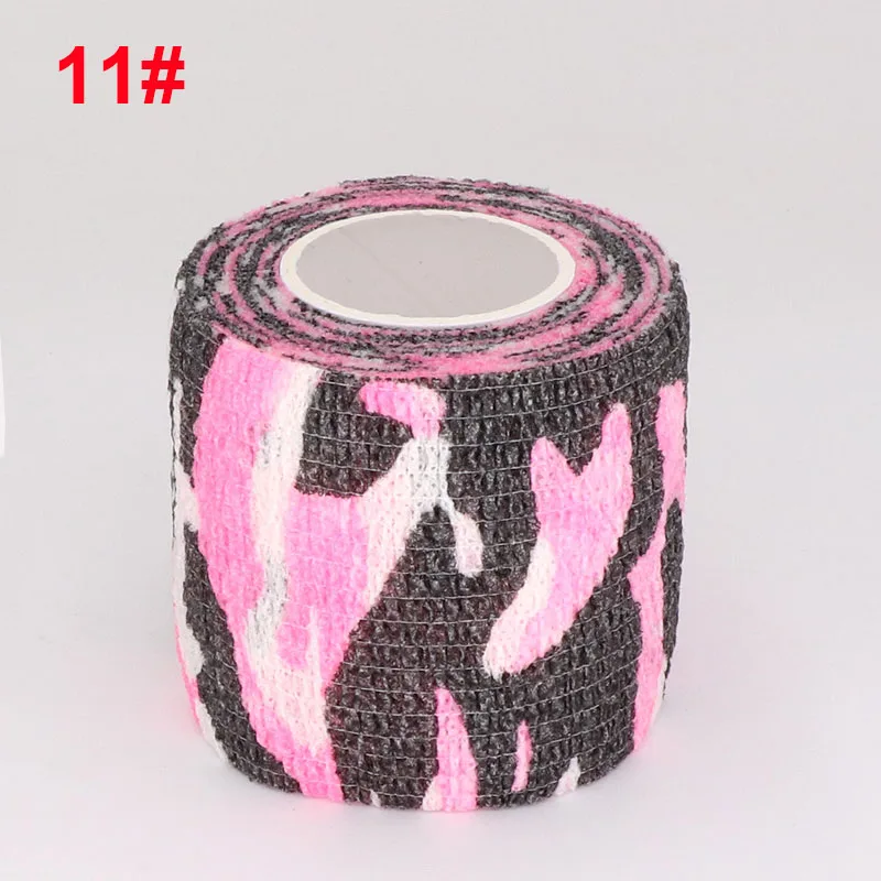 11 pink camouflage 4,5 М камуфляж эластичный Обёрточная бумага ленты охота Маскировка Elastoplast самоклеющиеся спортивные протектор колена палец лодыжки спортивная повязка - Цвет: 11 pink camouflage