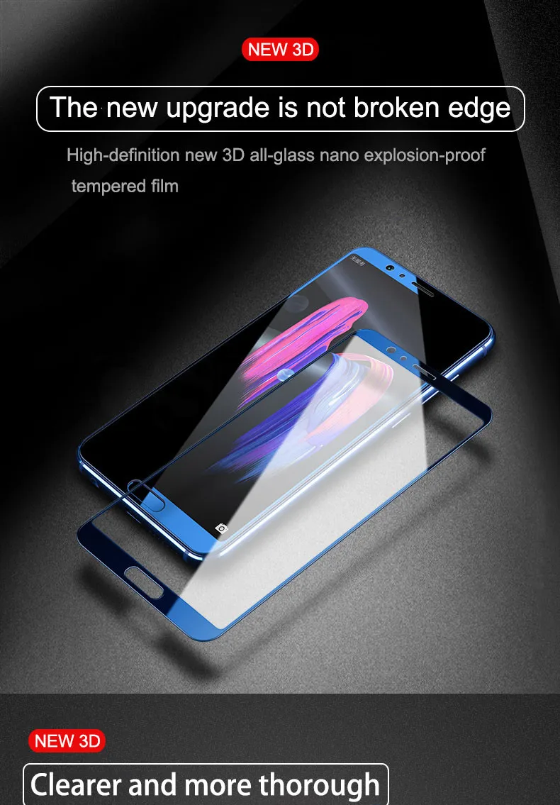 Полное покрытие против царапин Закаленное стекло для Huawei Honor 8 9 V10 V9 Play высокое качество Защитная пленка для экрана Honor 9 Lite