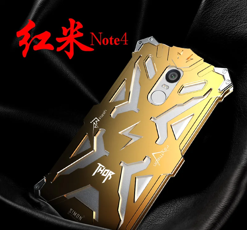 Zimon роскошный Doom Thor Xiaomi redmi note 4 x Чехол тяжелый Броня металлический алюминиевый