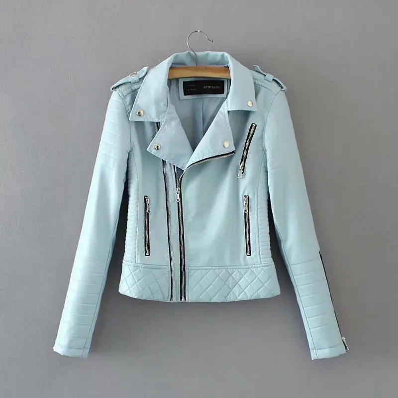 

Autumn Winter Faux Soft Leather Jackets PU leather jacket women biker jacket woman chaqueta mujer veste femme deri ceket