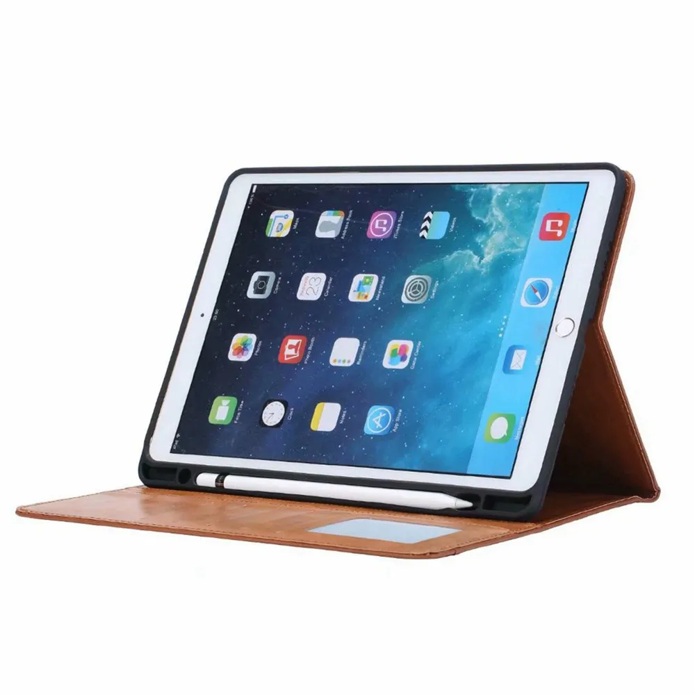 Чехол для iPad 6, 7, 8, 9 Pro, 9,7 дюймов, Ретро стиль, из искусственной кожи, полный Чехол с отделением для карт, для iPad Air 1, 2, 9,7 дюймов, чехол, кошелек, откидная подставка
