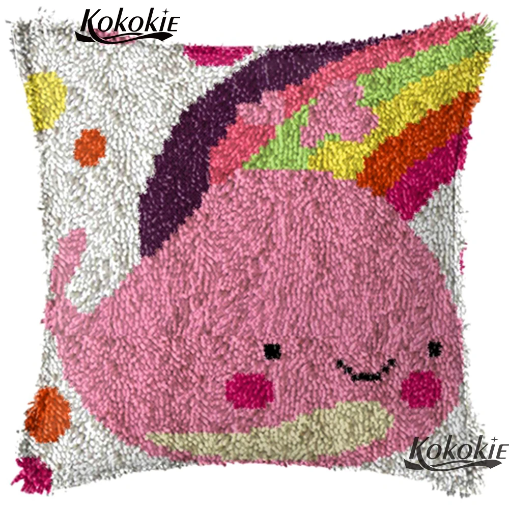 

Latch hook rug kits counted cross stitch kits for embroidery dolphin 3d carpet cushion Patchwork Pillowcase diy needlework