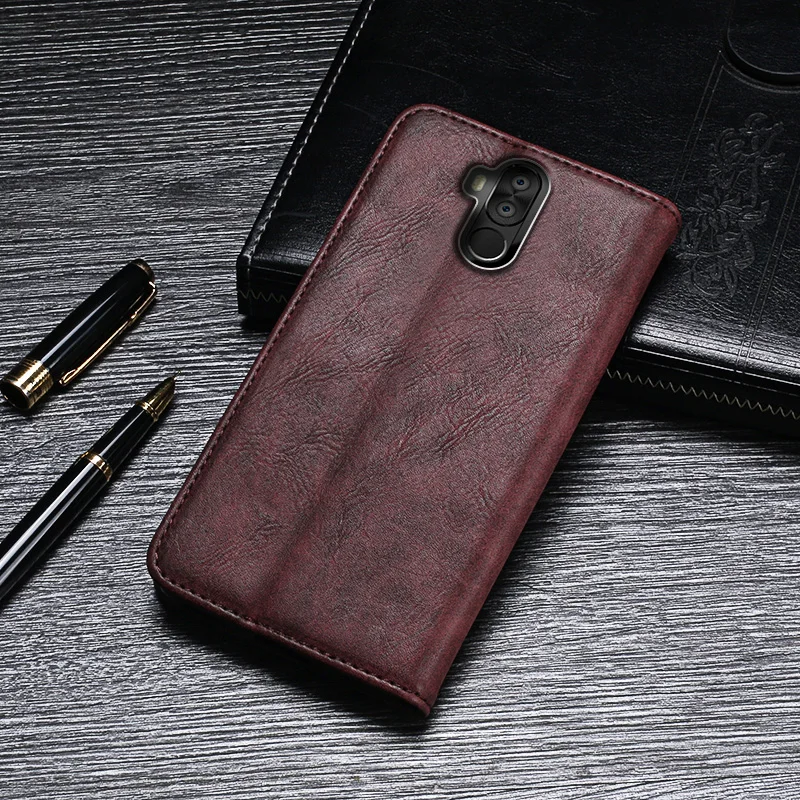 Oukitel K6 чехол Роскошный книжка из искусственной кожи для защитный телефона в ретро