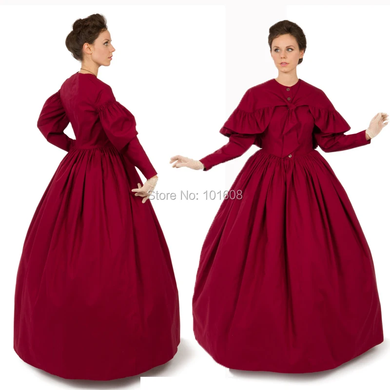 Адаптирован! 19 век винтажный костюм викторианские платья исторические эпохи