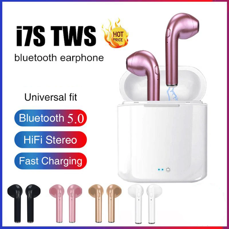 I7 I7s TWS Bluetooth наушники туры Беспроводная гарнитура стерео беспроводные спортивные