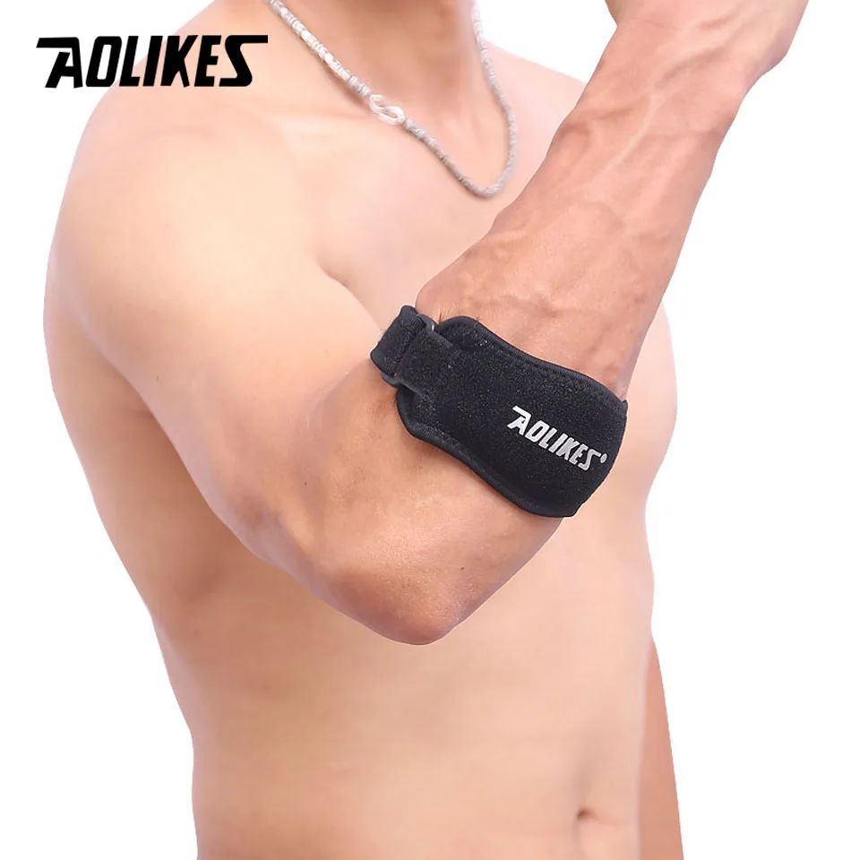AOLIKES 1 шт., регулируемые, для баскетбола, бадминтона, тенниса, гольфа, налокотники для Гольфиста, налокотники, боковая повязка с синдромом боли