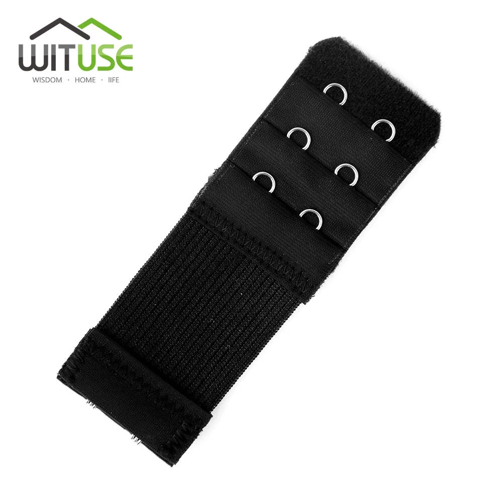 Black 2 Hooks Женские расширители для бюстгальтера, 3 ряда, регулируемое нижнее белье для женщин, удлиненные инструменты, сменная застежка, инструмент для шитья, аксессуары для интима - Цвет: Black 2 Hooks