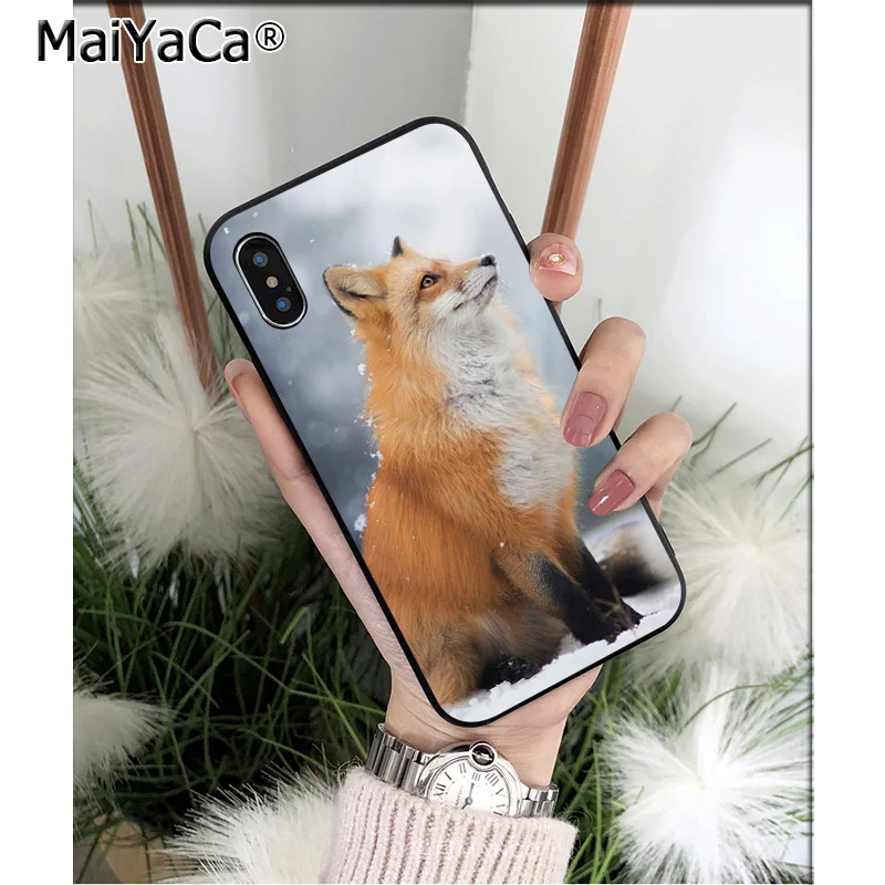 A7 MaiYaCa животное енот лиса высокое качество чехол для телефона iPhone X XS MAX 6 6S 7 7plus 8 8Plus 5 5S XR - Цвет: A7