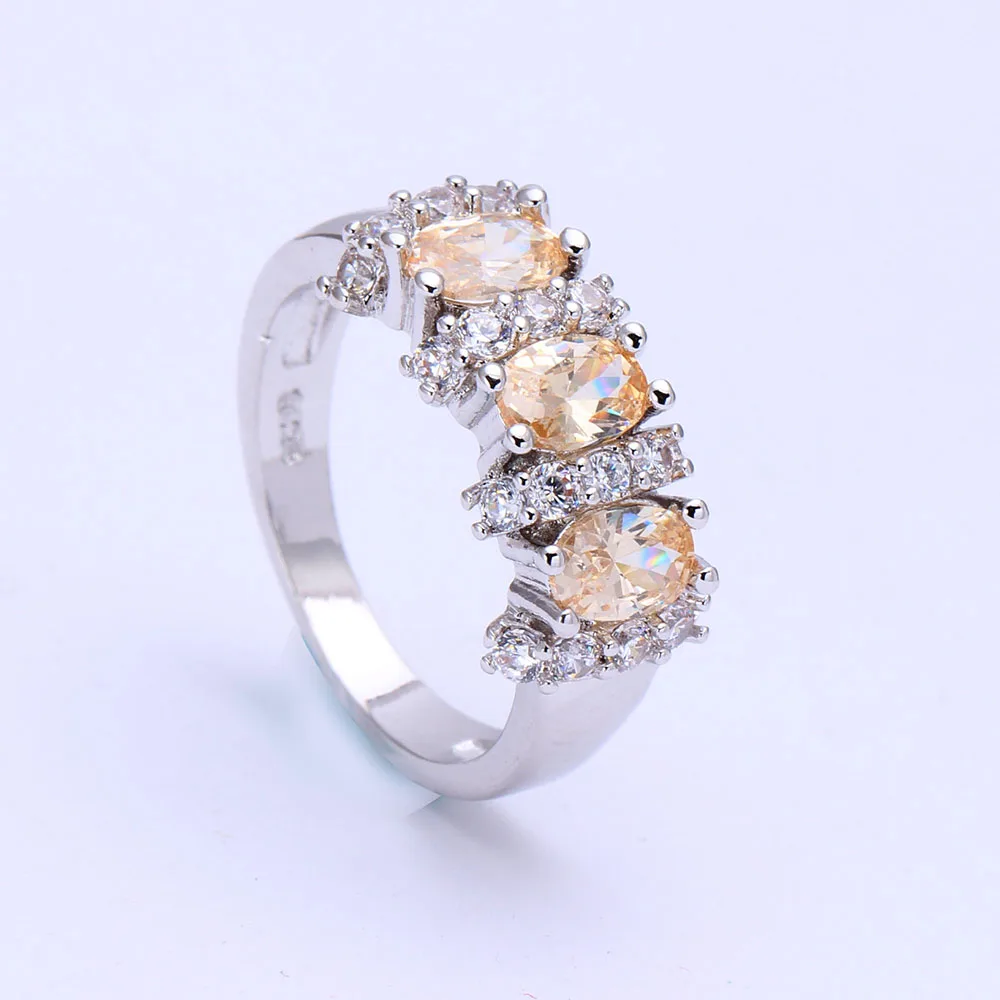 Ювелирные изделия цвет шампанского искусственное кольцо на палец Женское