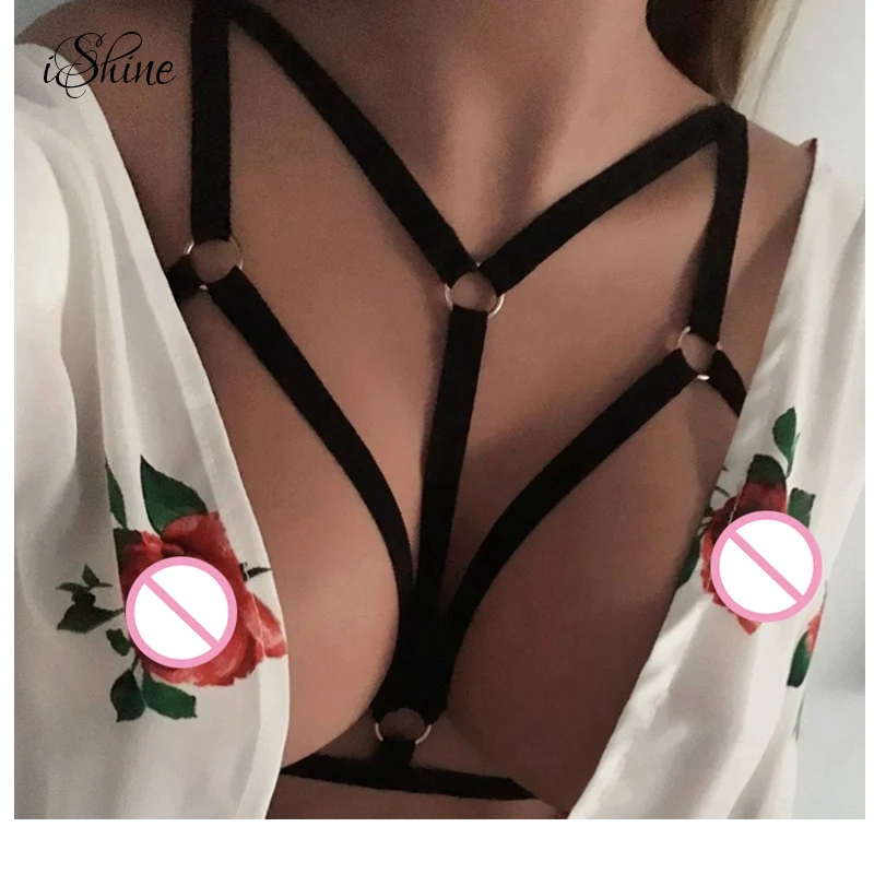 Сексуальные женские с завязками бюстгальтеры высокие эластичные Нейлоновые