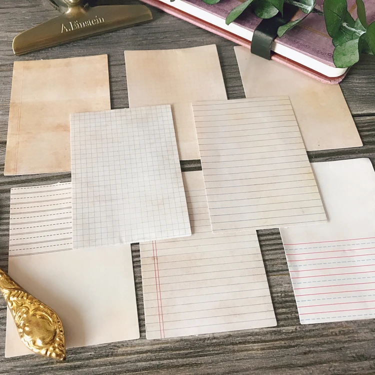 8 листов/упаковка ретро-сетка/линия винтажная этикетка ручная учётная запись