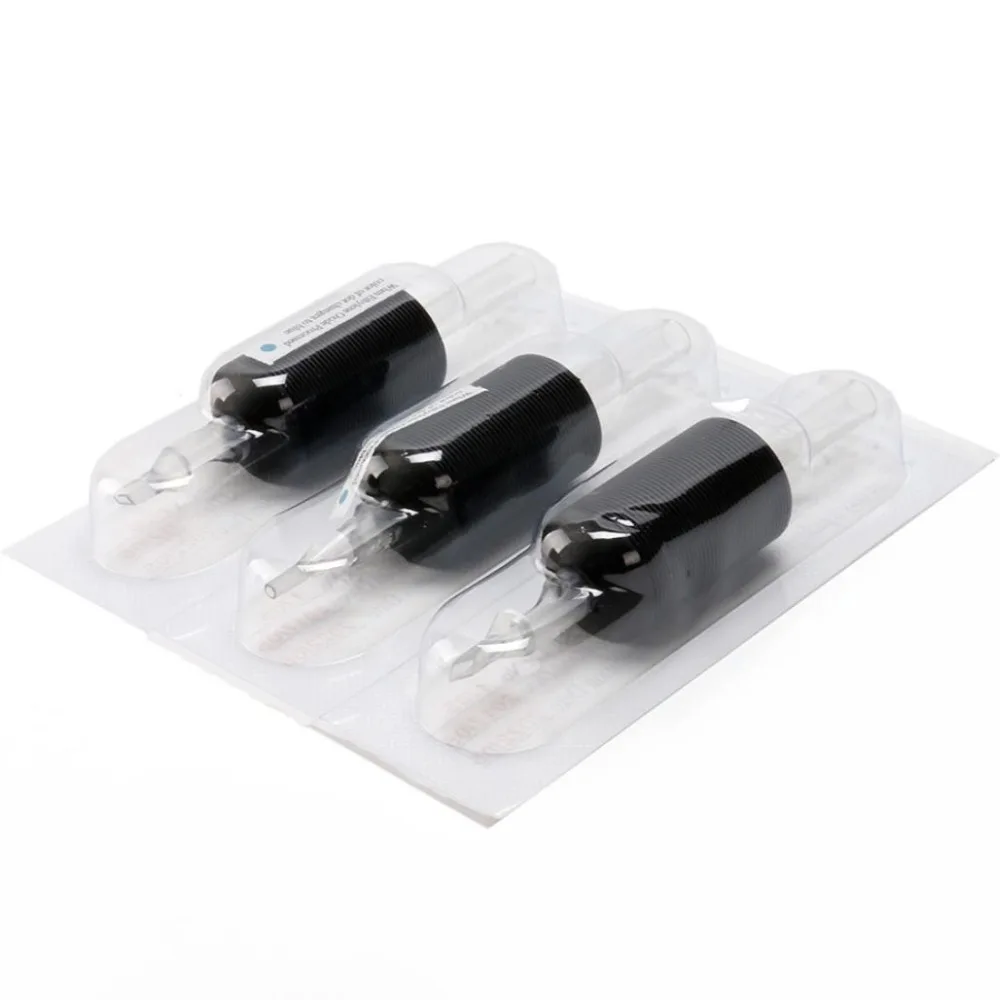Disposable Tattoo Grips Black Handle Tips 25mm Silicon Gel 20Pcs/Lot Wholesale Accessory | Красота и здоровье