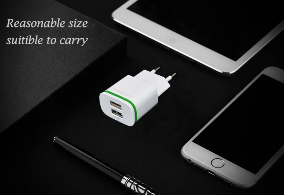 5 В 2.1a Smart Travel двойной 2 USB Зарядное устройство адаптер стены Портативный ЕС разъем