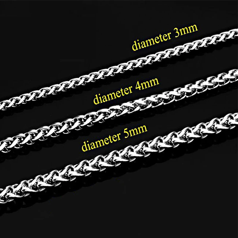 2018 Trendy Keel Link Chain Necklace For Men Women Titanium Stainless Steel Jewelry 3mm 4mm 5mm Width VN050 | Украшения и
