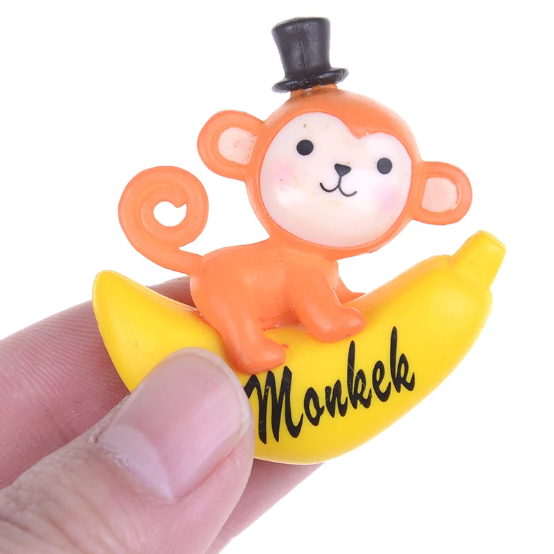 Фигурка обезьянки банан украшение для торта моховое миниатюрные фигурки