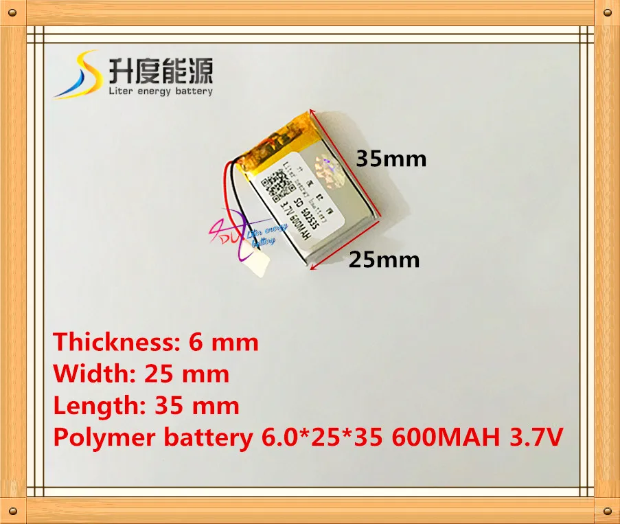 Полимерная литиевая батарея 3 7 V 602535 062535 MAH MP3 MP4 GPS аккумуляторные батареи|polymer