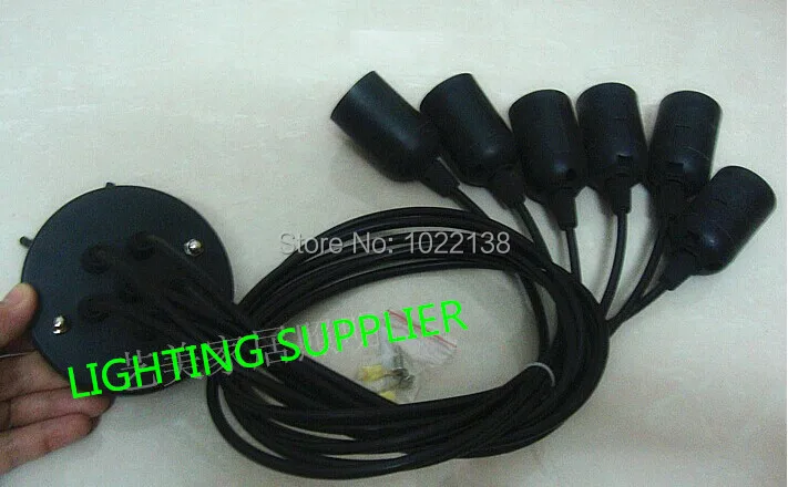 Классический подвесной светильник e27 с 6 головками держатель для столовой лампы