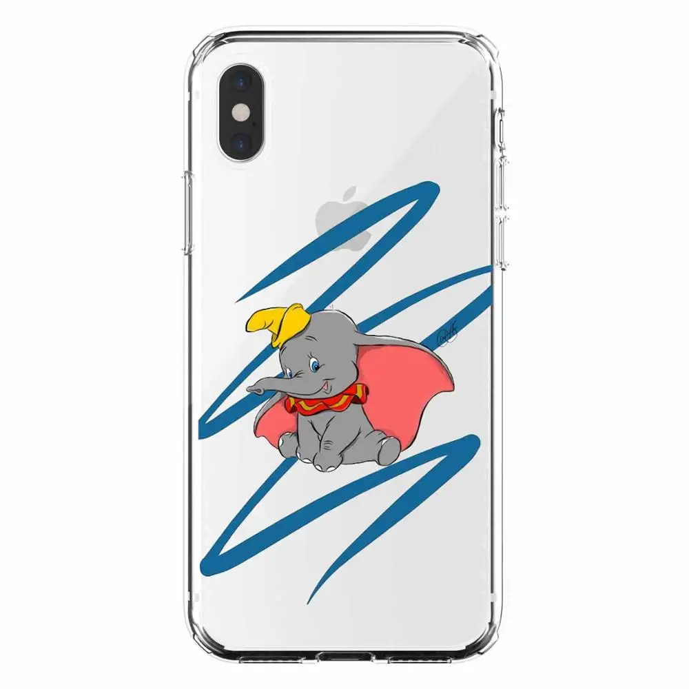 Милый мультфильм анимированные Disneys Dumbo Мягкий силиконовый чехол для iPhone 11 Pro MAX 6 7 8Plus SE 5 5S 6 7 8 MAX XR XS X10 чехол для телефона