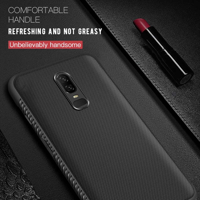 GKK Original Carbon Fiber Case for Oneplus 6 Business Soft TPU Reinforce Back Cover Luxury Coque Fundas |