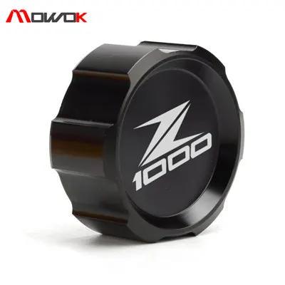Rear Black Для Kawasaki Z1000 2010- Лидер продаж мотоцикла CNC Алюминий сзади и спереди Тормозная жидкость резервуар Кепки крышка цилиндра - Цвет: Rear Black
