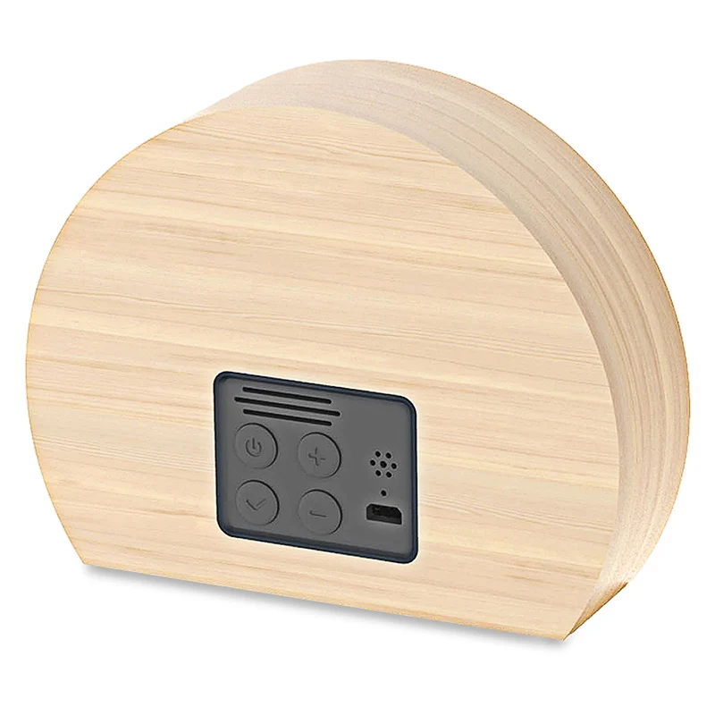 Mrosaa полукруглый деревянный светодиодный цифровой будильник с голосовым