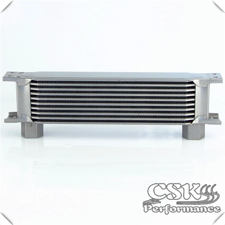 AN10 Female 10 Row Universal Oil Cooler 330 X 70 51mm 7/8-14 Threads Silver | Автомобили и мотоциклы