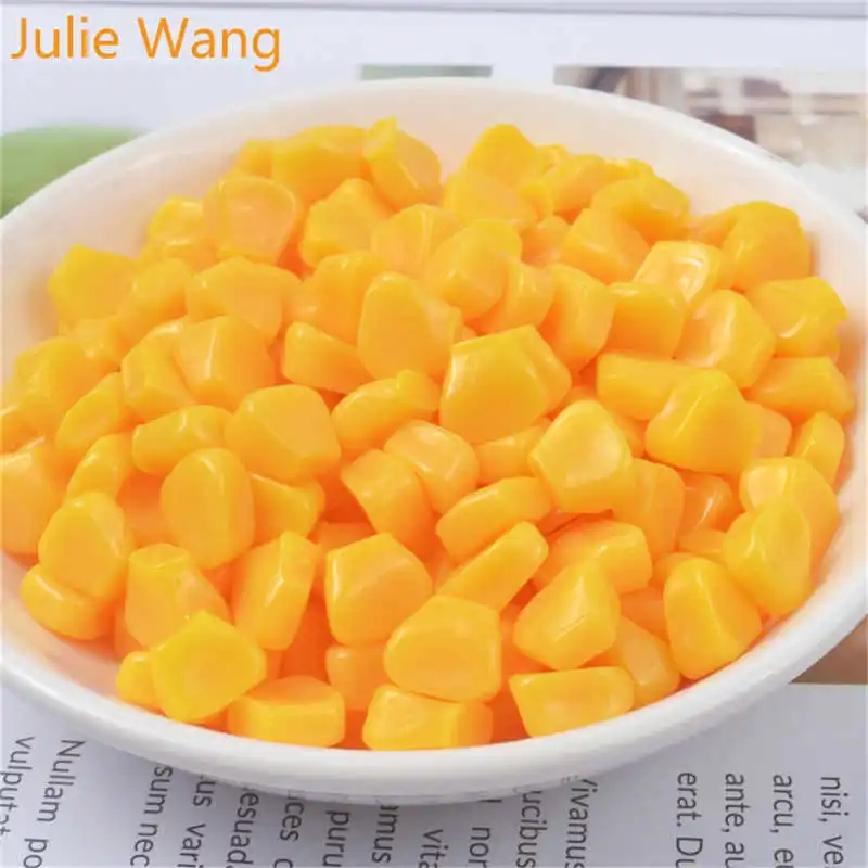 Julie Wang 20 шт полимерные Ядра Кукурузы амулеты искусственные продукты слизи
