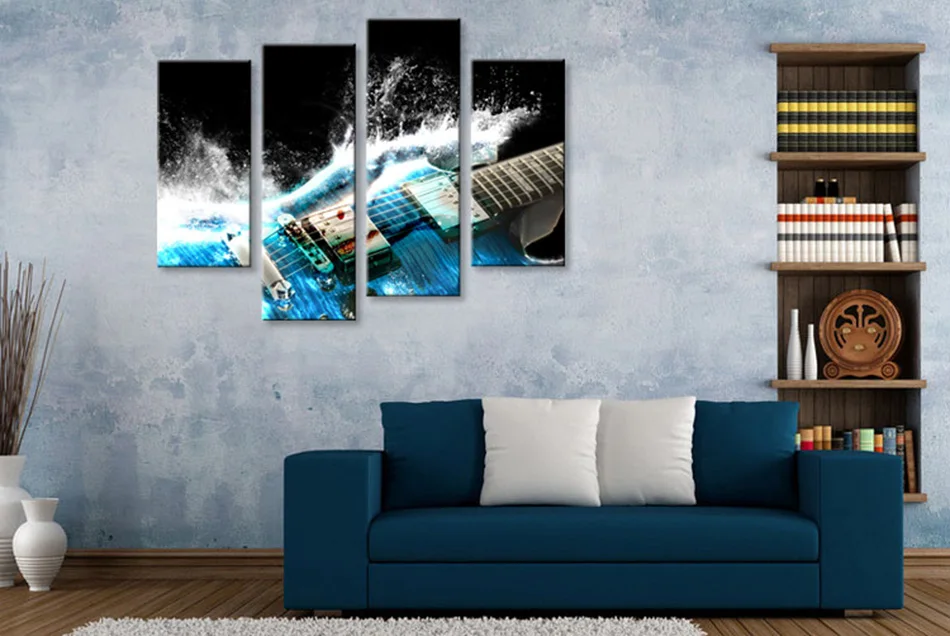 Everfun Книги по искусству некадрированным 4 панели стены работы модульная Картина