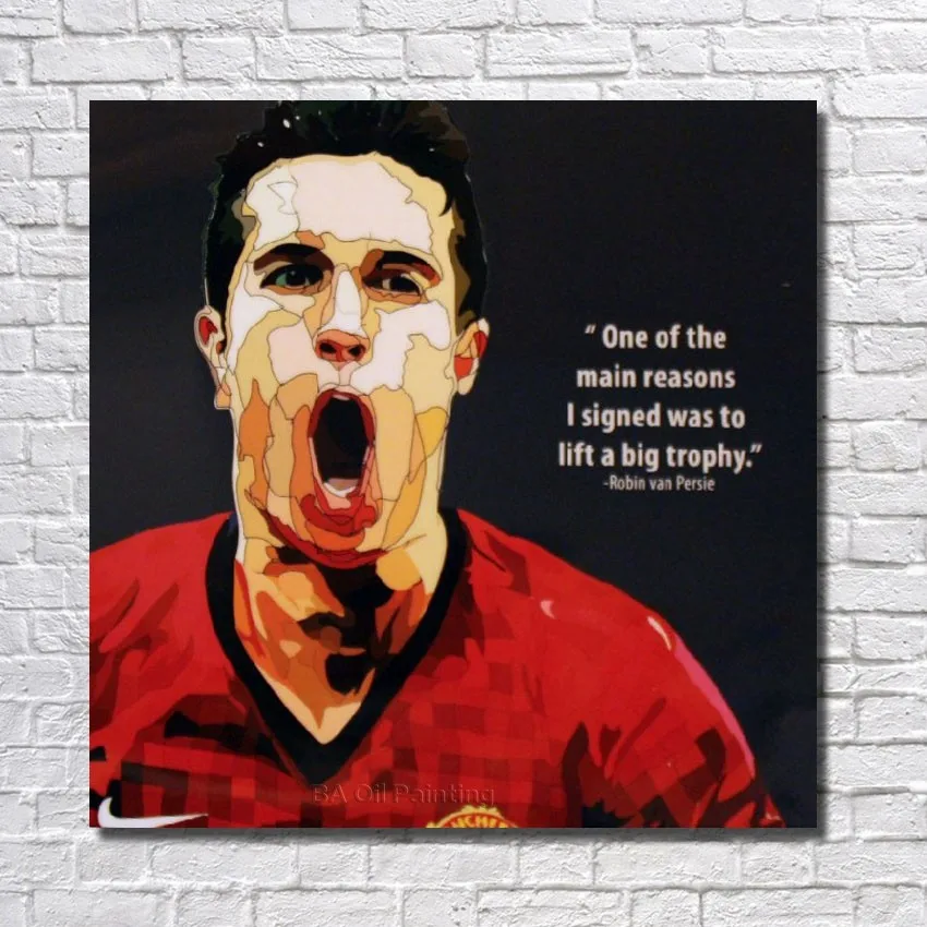 Бесплатная доставка Высокое качество картина маслом на холсте футбольный постер
