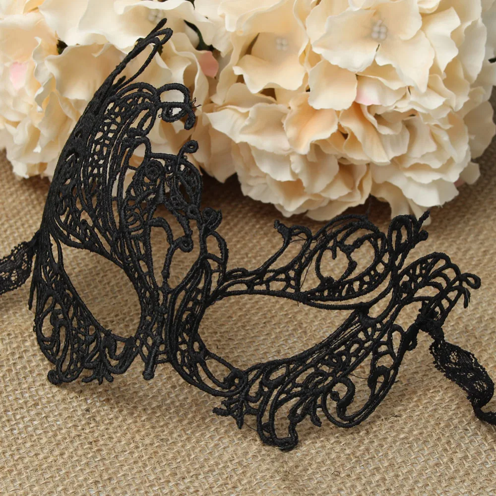 Сексуальная Женская Цветочная кружевная вышивка ажурная полумаска для глаз