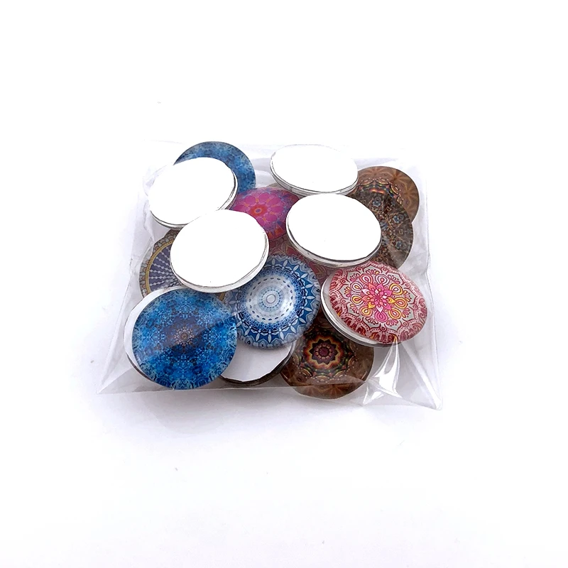 

24pcs/lot Round Glass Cabochon 12mm 10mm 14mm 16mm 18mm 20mm 25mm Colorful Pattern DIY Jewelry Making Findings T118