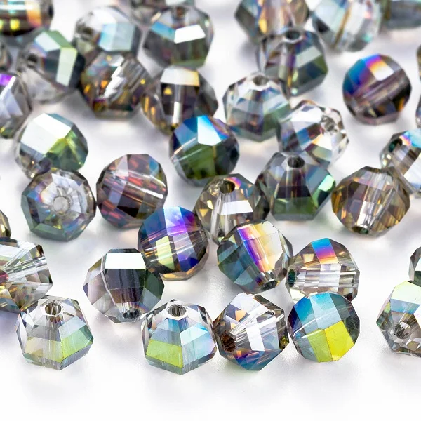 06 MEIBEADS, 20 шт./лот, 6*8 мм, разноцветные Кристальные многогранные бусины «арбуз» для аксессуаров, подходят для браслетов, сделай сам, для изготовления ювелирных изделий EY6056 - Цвет: 06