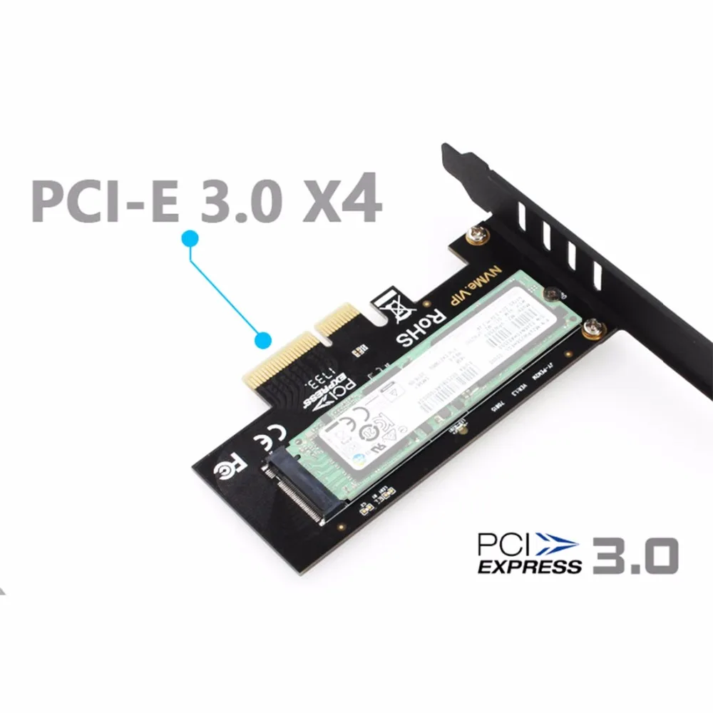 JEYI SK4 Pro M.2 для NVMe SSD NGFF к PCIE X4 адаптер M Key интерфейсная карта поддержка PCI Express 3 0 2230