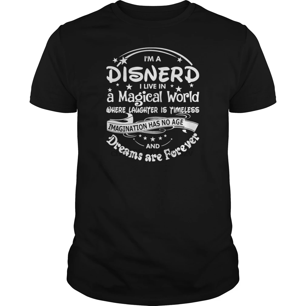 Мужская футболка с коротким рукавом Im A Disnerd I Live In Magical World (2) крутая Женская