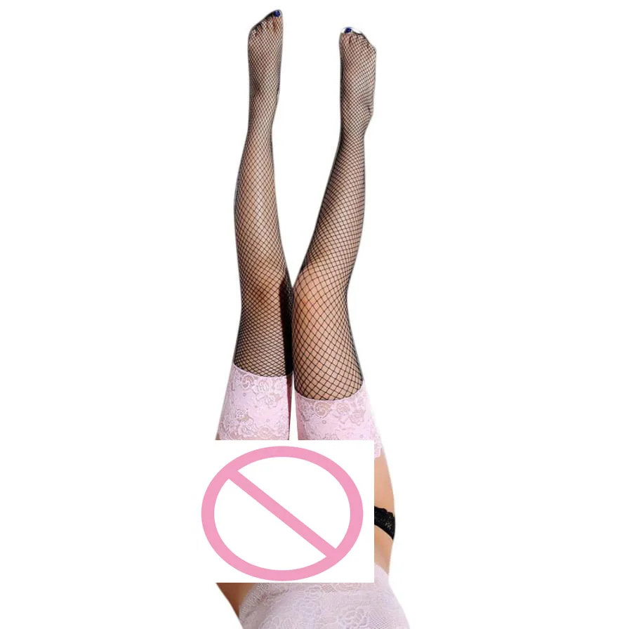 Пикантные прозрачные кружевные высокие чулки Calcetines до бедра Чулочные изделия