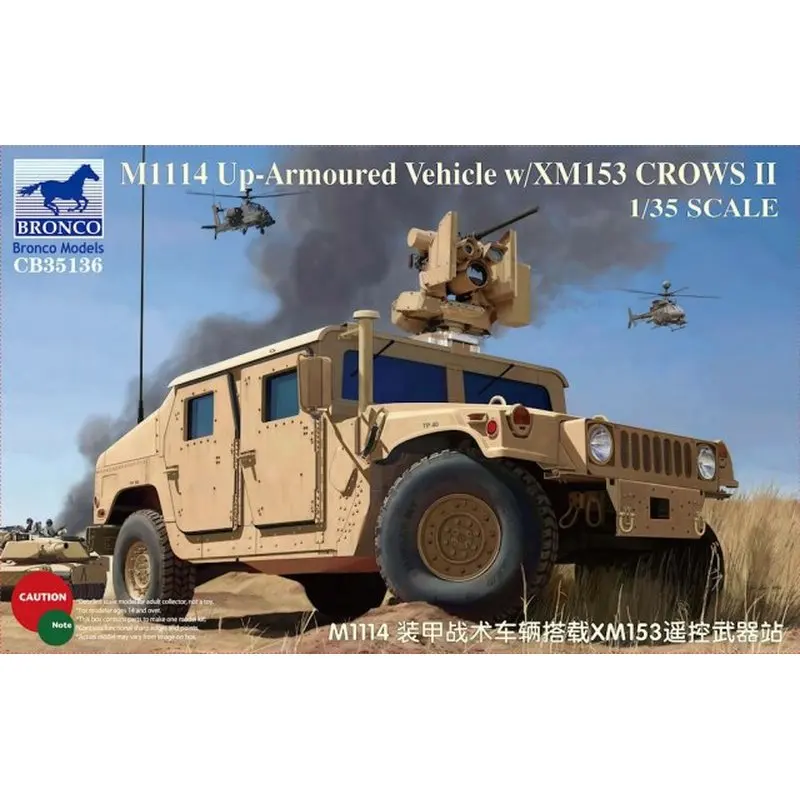 BRONCO CB35136 1/35 M1114 бронированный автомобиль w/XM153 CROWS II масштабный модельный