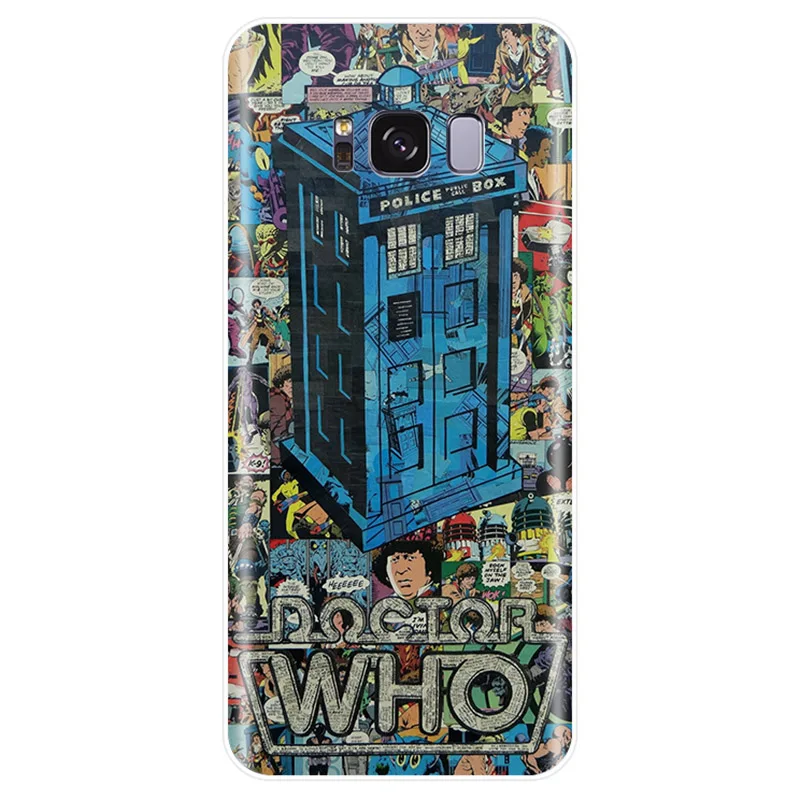 Doctor who tardis синий чехол Мягкий Силиконовый ТПУ для телефона Samsung Galaxy NOTE 8 9 S6EDGE S6 S7 S8 S9