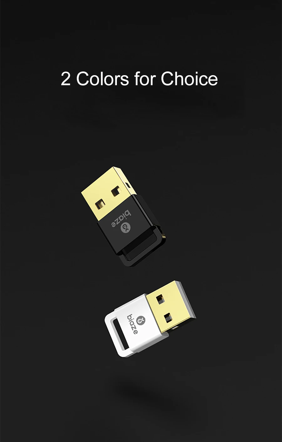 Biaze USB Bluetooth ключ адаптер 4,0 для компьютера ПК Беспроводная мышь динамик Музыка Аудио приемник APTX Bluetooth адаптер
