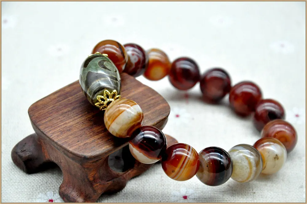 Yumten Diy натуральные изумрудные камни бусины дзи Bransoletki Damskie Bayan Bileklik Pulseira Masculina