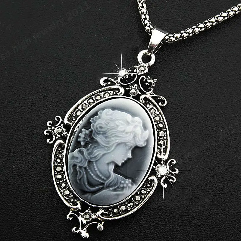 Модное роскошное ожерелье с подвеской в виде античного Серебряного Цветка