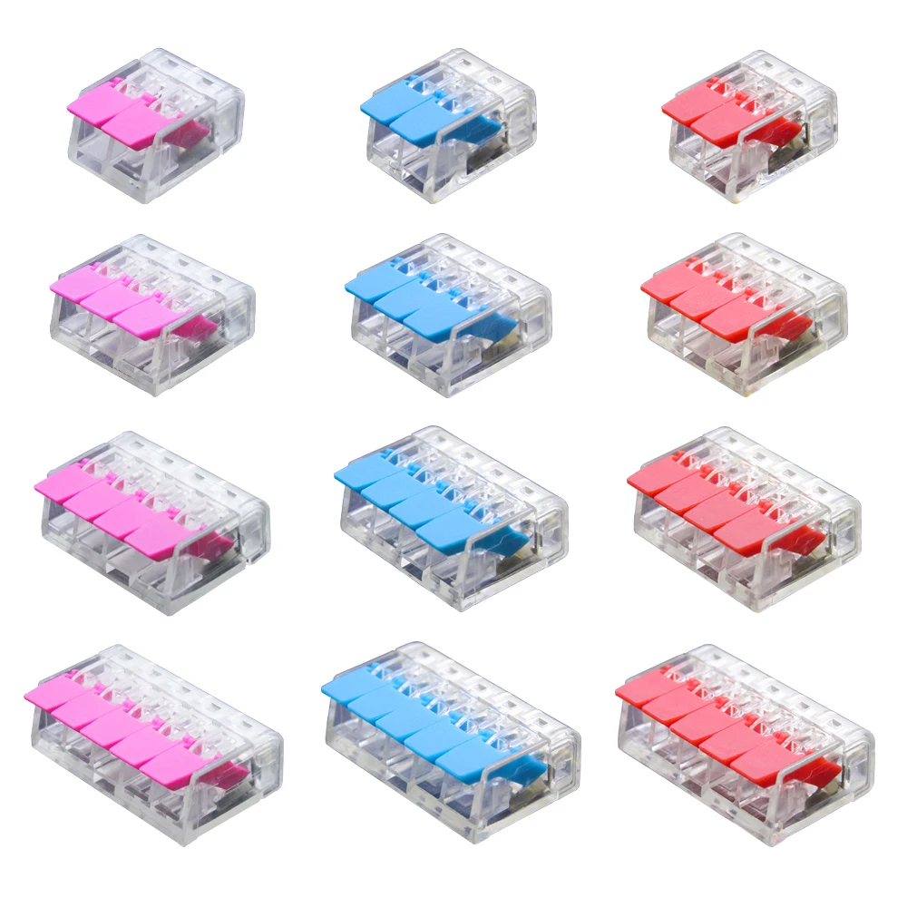 Wire Connector 50 / 100PCS Orange Mini Quick Connector Universal Compact Wire Connector Plug-in Wire Terminal Home Connector