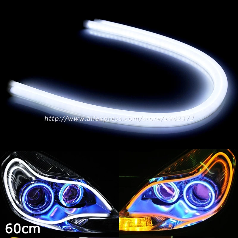 Новая одежда для маленькой девочки 2 шт. 60 см DRL гибкий светодиодный трубки